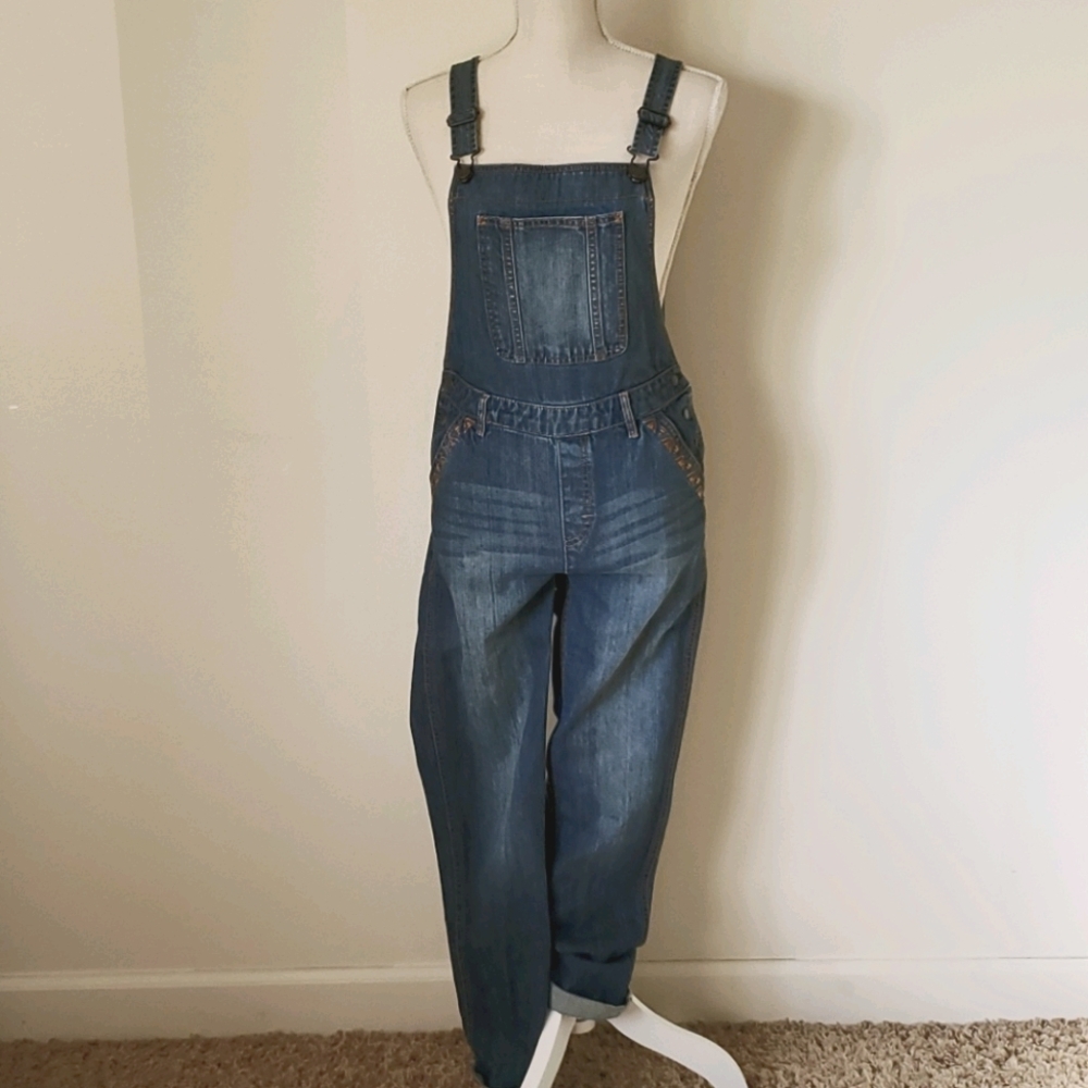 Girls FatFace Young Crew Denim Overalls Size 12/13